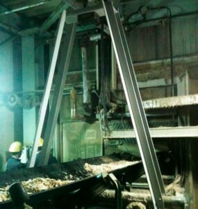 iBelt installation with pulp material on belt